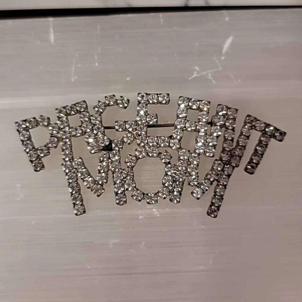 PAGENT Mom Cubic Zirconia Brooch